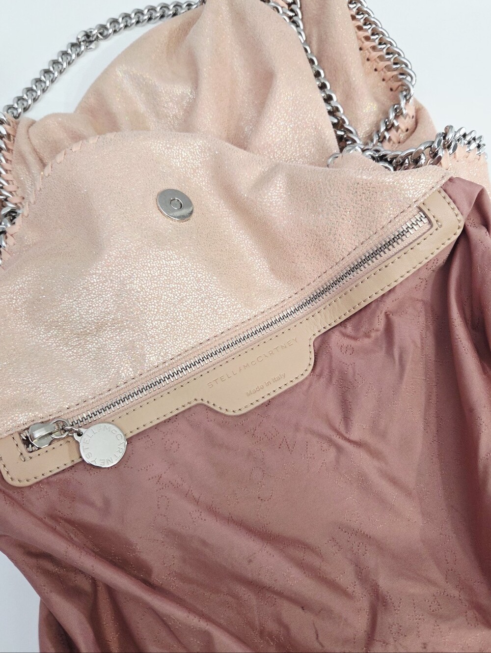 STELLA MCCARTNEY FALABELLA TOTE BAG - COPPER ROSE METALLIC PINK - Picture 11 of 16